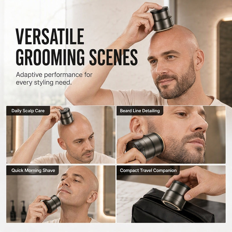 🎉 Hot Sale — Over 14,000 Sold! ⚡🔥 2-in-1 Smart Electric Bald Head Shaver and Beard Trimmer with Digital Display