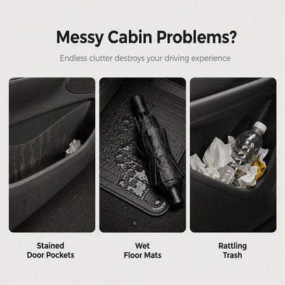 🚗50% OFF NOW! Silicone Car Door Organizer Bin, Waterproof Universal Car Door Side Storage Holder, Liquid‑Silicone Car Interior Caddy for Umbrella, Trash, Small Accessories
