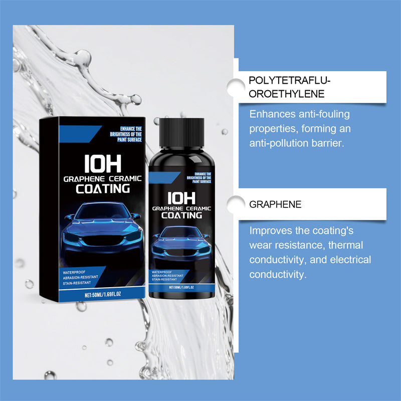 🚗50% OFF NOW! Waterproof Anti‑Scratch Graphene Ceramic Car Coating Kit, High Gloss Paint Surface Protection Liquid, Stain‑Resistant Car Paint Care Set with Application Accessories
