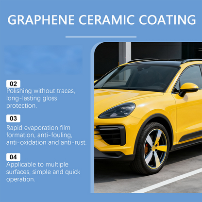 🚗50% OFF NOW! Waterproof Anti‑Scratch Graphene Ceramic Car Coating Kit, High Gloss Paint Surface Protection Liquid, Stain‑Resistant Car Paint Care Set with Application Accessories