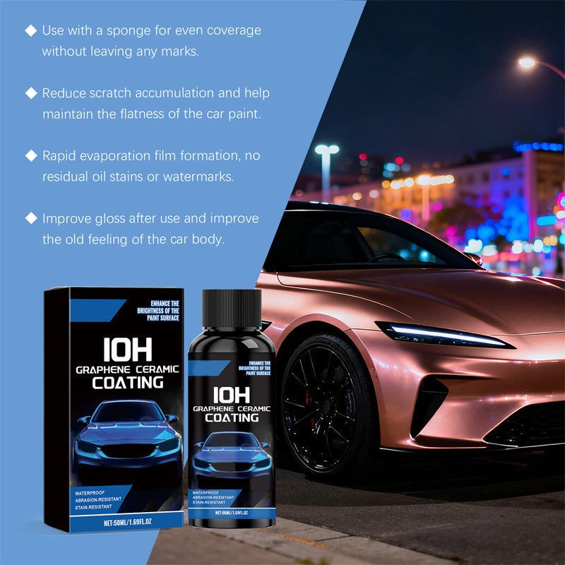 🚗50% OFF NOW! Waterproof Anti‑Scratch Graphene Ceramic Car Coating Kit, High Gloss Paint Surface Protection Liquid, Stain‑Resistant Car Paint Care Set with Application Accessories
