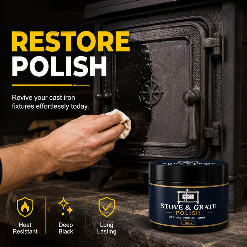 Cast Iron Stove Polish with Sponge 