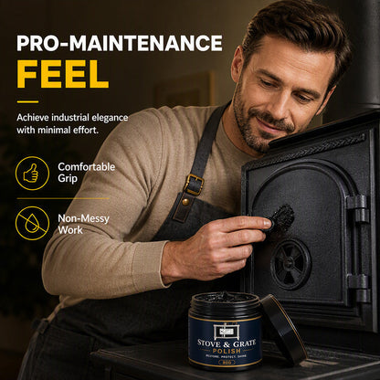 Cast Iron Stove Polish with Sponge 