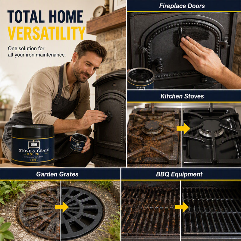 Cast Iron Stove Polish with Sponge 
