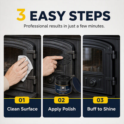 Cast Iron Stove Polish with Sponge 
