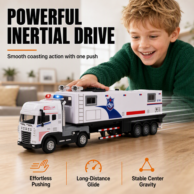 Pull-Back Alloy Command Truck Toy