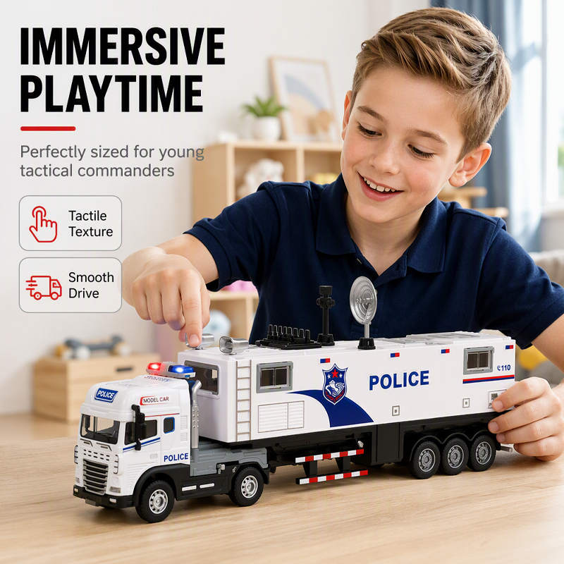 Pull-Back Alloy Command Truck Toy