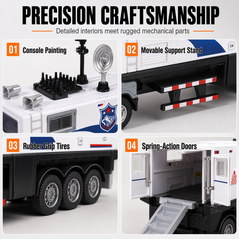 Pull-Back Alloy Command Truck Toy