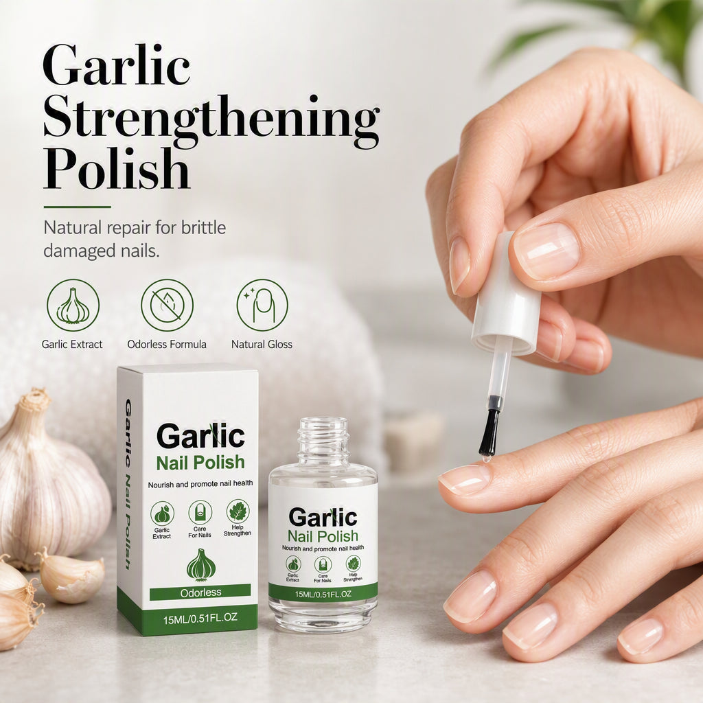Garlic Nail Polish for Strengthening Brittle Damaged Nails