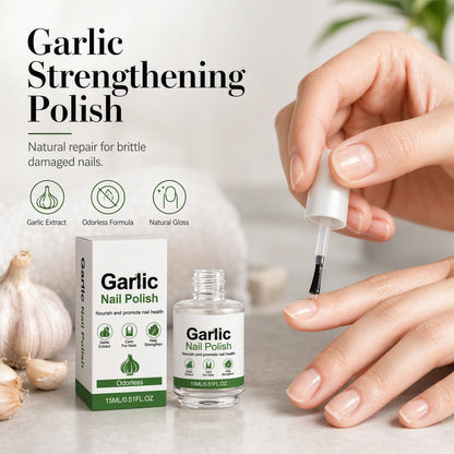 Garlic Nail Polish for Strengthening Brittle Damaged Nails