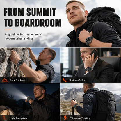 🎁2026 New Arrivals 50% OFF💥Outdoor Smartwatch – Rugged, LED Flashlight & Bluetooth Calling – For Sports, Fitness & Adventure 🏔️🔦
