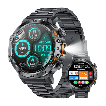 🎁2026 New Arrivals 50% OFF💥Outdoor Smartwatch – Rugged, LED Flashlight & Bluetooth Calling – For Sports, Fitness & Adventure 🏔️🔦