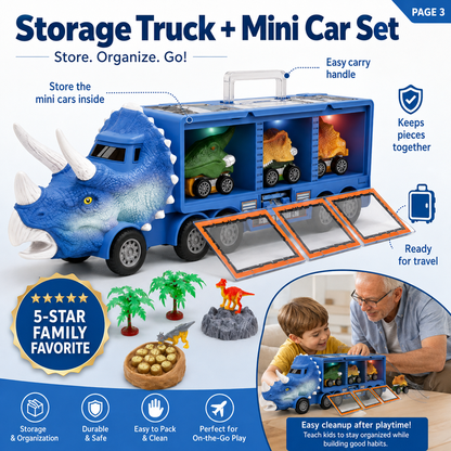 Interactive Dinosaur Transporter Toy Truck