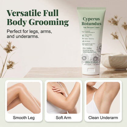 🌿50% OFF NOW! Silk‑Smooth Hair Removal Cream – Gentle Depilatory Cream & Softens Hair Regrowth, Botanical Infused Painless Hair Remover for Body Legs Arms Bikini Area for Sensitive Skin