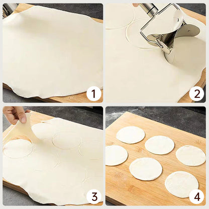 🥟 BUY 2 GET 1 FREE! 🔥 Stainless Steel Dumpling Wrapper Cutter – Sharp Precision Blade, Multi-Pastry Use & Easy Clean – Homemade Dumplings in Seconds ✨