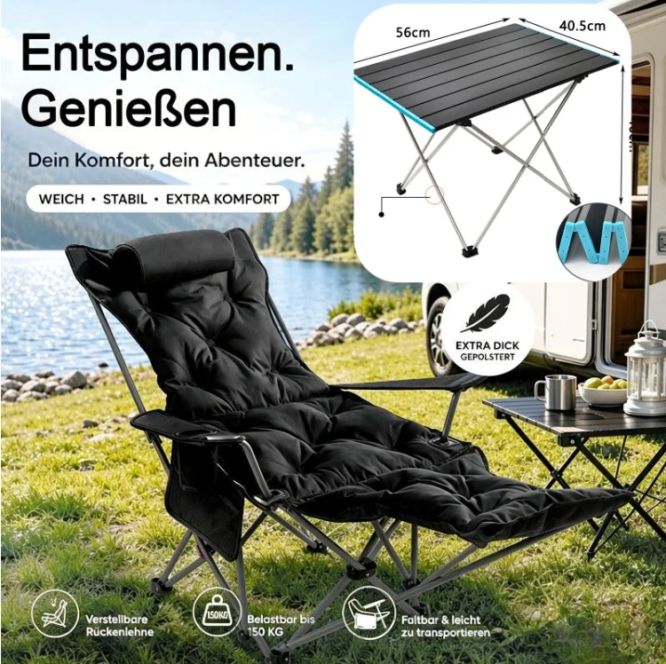 🏆 LIMITED-TIME 50% OFF!🪑 Portable, adjustable folding chair for outdoor use – Lightweight, sturdy & versatile 🏕️✨