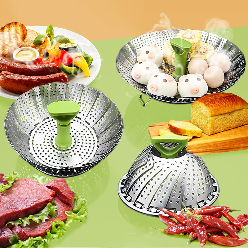 🍲50% OFF NOW!Stainless Steel Expandable Steamer Basket