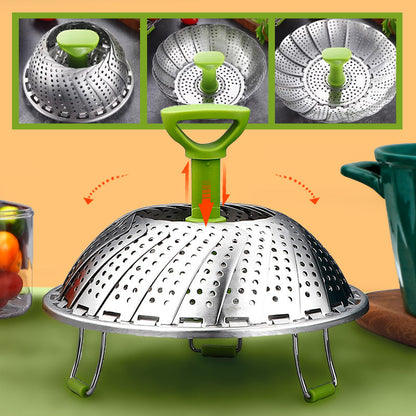 🍲50% OFF NOW!Stainless Steel Expandable Steamer Basket