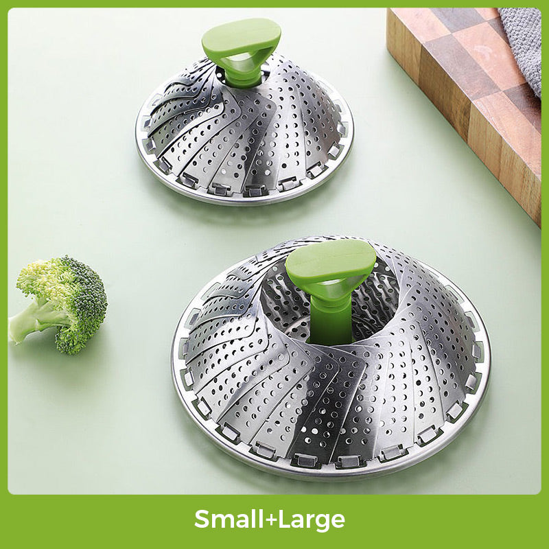 🍲50% OFF NOW!Stainless Steel Expandable Steamer Basket