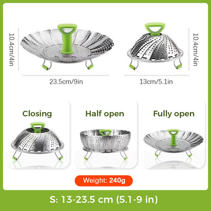 🍲50% OFF NOW!Stainless Steel Expandable Steamer Basket