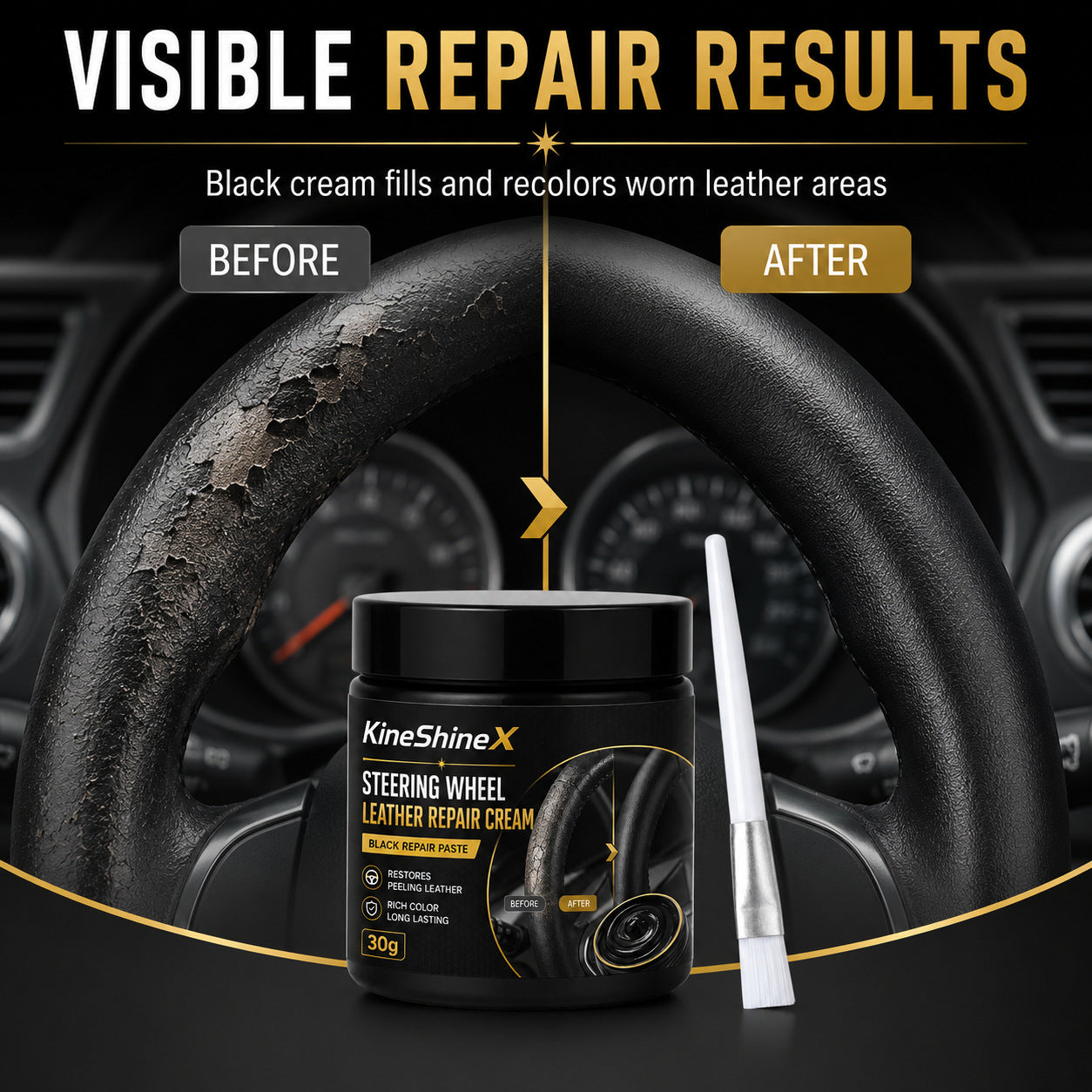 🔥Last day of the limited-time 50% off sale!🔥Leather Repair Cream for Steering Wheels