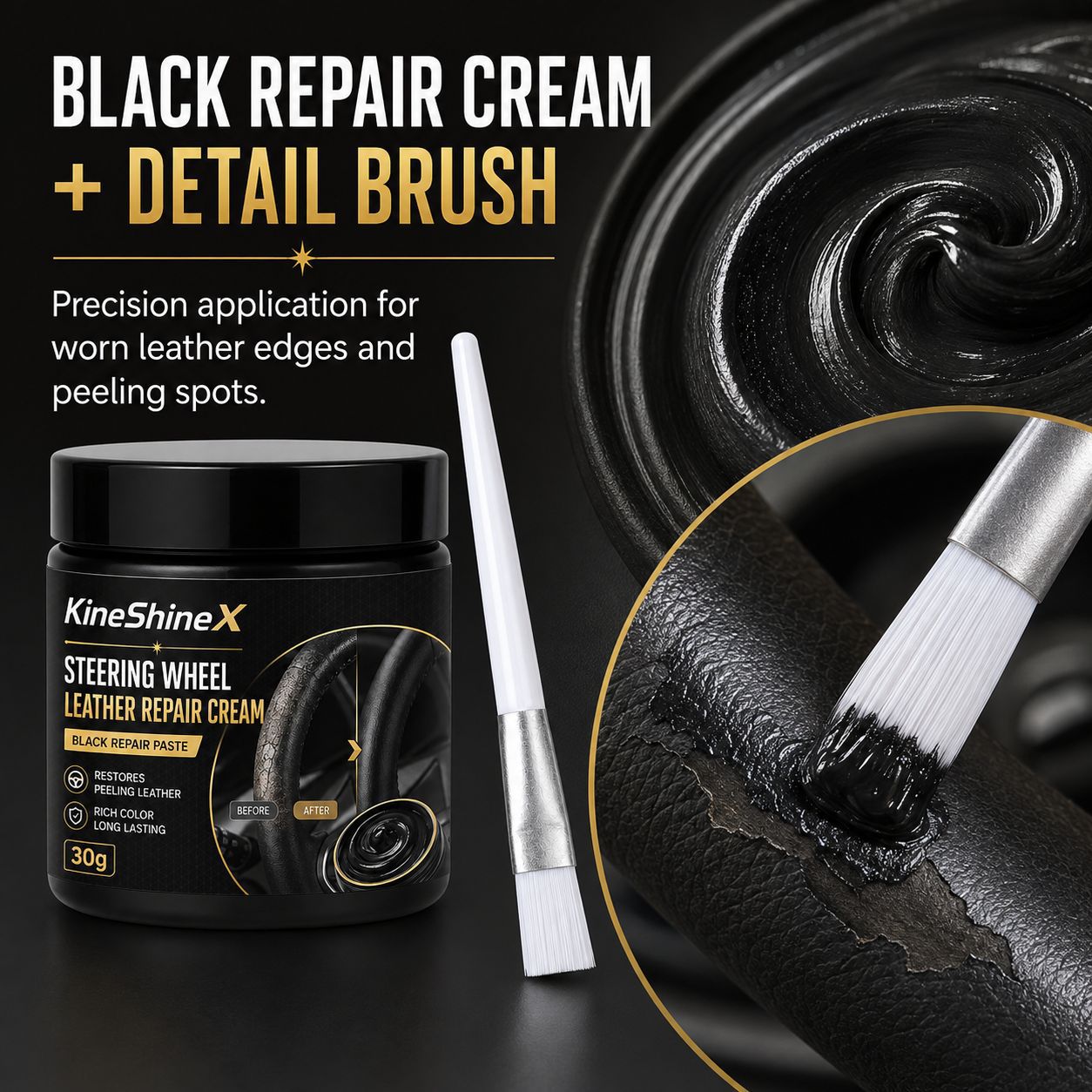 🔥Last day of the limited-time 50% off sale!🔥Leather Repair Cream for Steering Wheels
