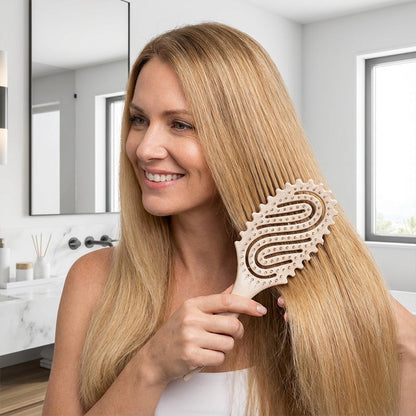 Vented Boar Bristle Brush for Curly Hair