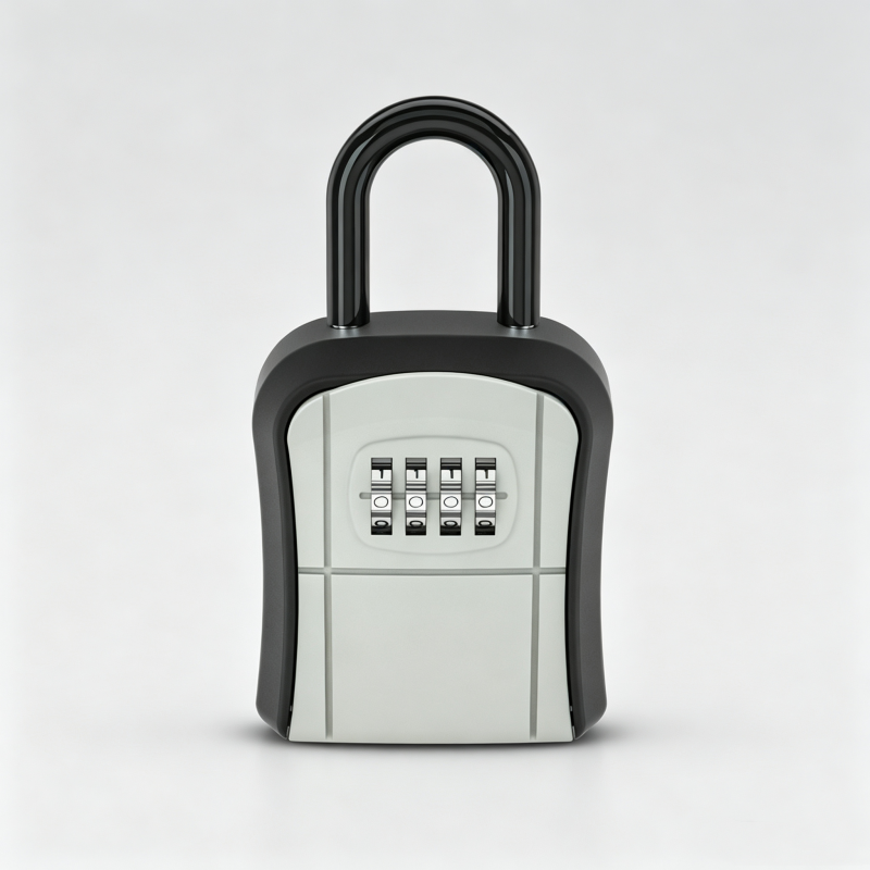 🔐50% OFF NOW! Wall‑Mount Waterproof Key Lock Box‑ 4‑Digit Combination Key Storage Safe Box, Hangable Outdoor Key Holder for Home, Rental, Office & Job Site