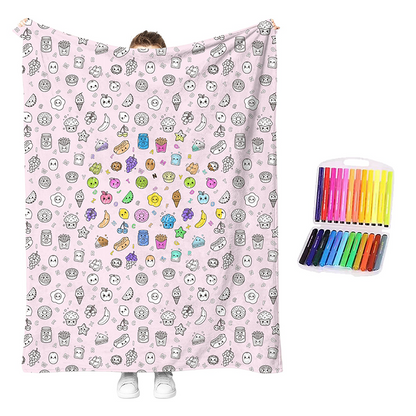 Creative Cozy Coloring Blanket Kit