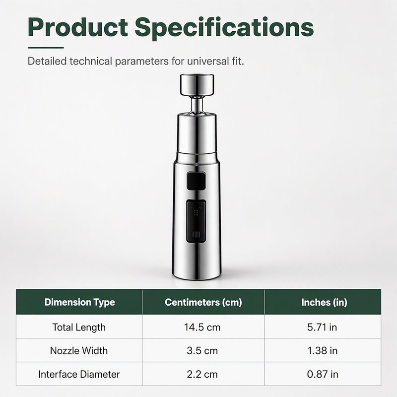 Universal Rotating Kitchen Faucet Nozzle