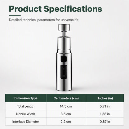 Universal Rotating Kitchen Faucet Nozzle