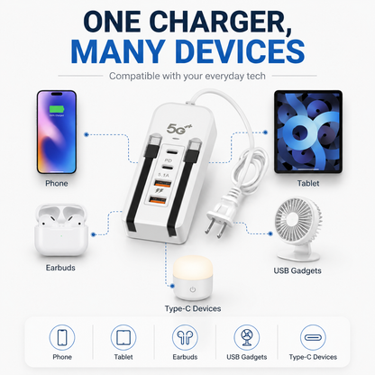 Multi-Port USB Desktop Charging Station