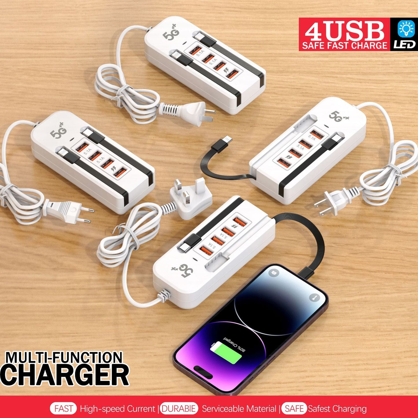 Multi-Port USB Desktop Charging Station