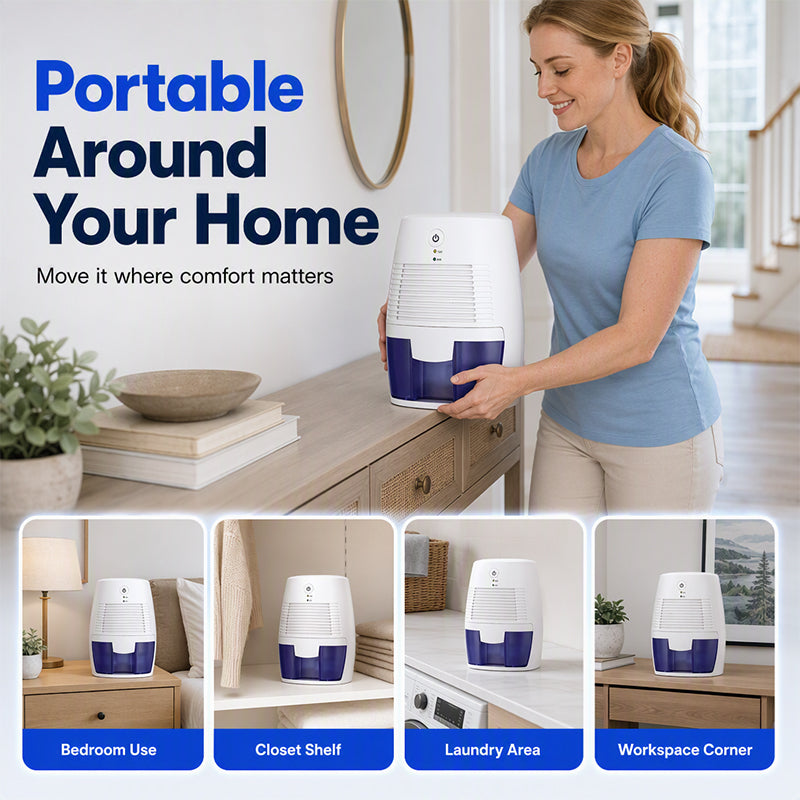 💧 Mini Dehumidifier | Quiet Small-Room Care