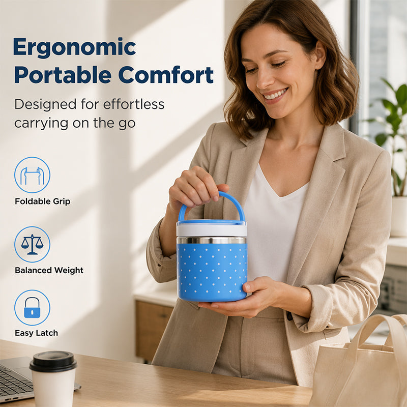 🍱 Insulated Stainless Lunch Box | 1–3 Layers