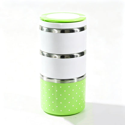 🍱 Insulated Stainless Lunch Box | 1–3 Layers