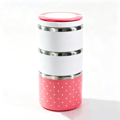🍱 Insulated Stainless Lunch Box | 1–3 Layers