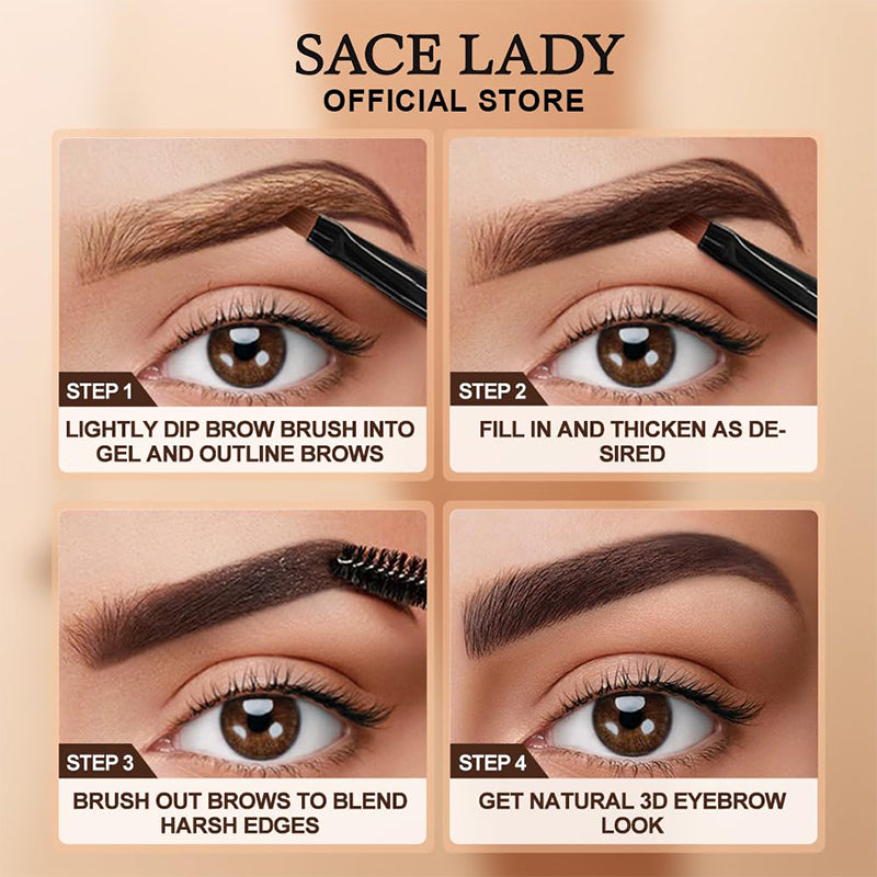 🖤Black Friday Hot Sale 50% OFF♟️Long-Wear Brow Cream with Precision Brush, Waterproof Smudge-Proof Eyebrow Pomade for Natural Defined Brows