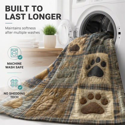 🐾 50% OFF! 🧸 Cute Paw Print Soft Flannel Blanket — Cosy Comfort for Chilly Days ✨