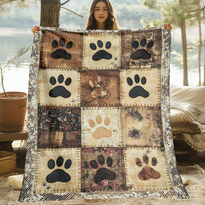 🐾 50% OFF! 🧸 Cute Paw Print Soft Flannel Blanket — Cosy Comfort for Chilly Days ✨