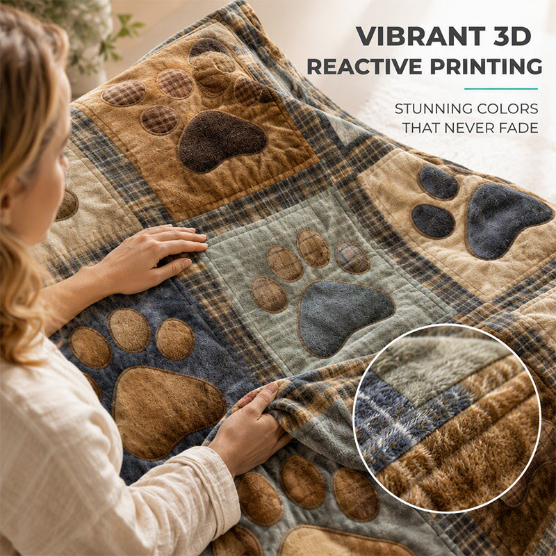 🐾 50% OFF! 🧸 Cute Paw Print Soft Flannel Blanket — Cosy Comfort for Chilly Days ✨