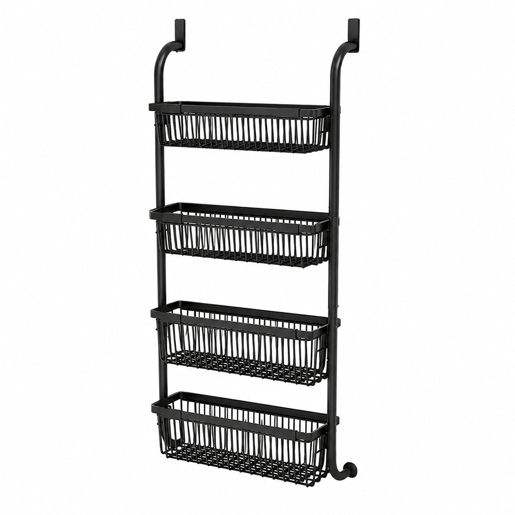 🚪 50% OFF! ✨ Over the Door Hanging Organizer – Drill-Free Installation, Multi-Tier Carbon Steel Baskets & Space-Saving Design – Practical Storage for Any Room 🧺