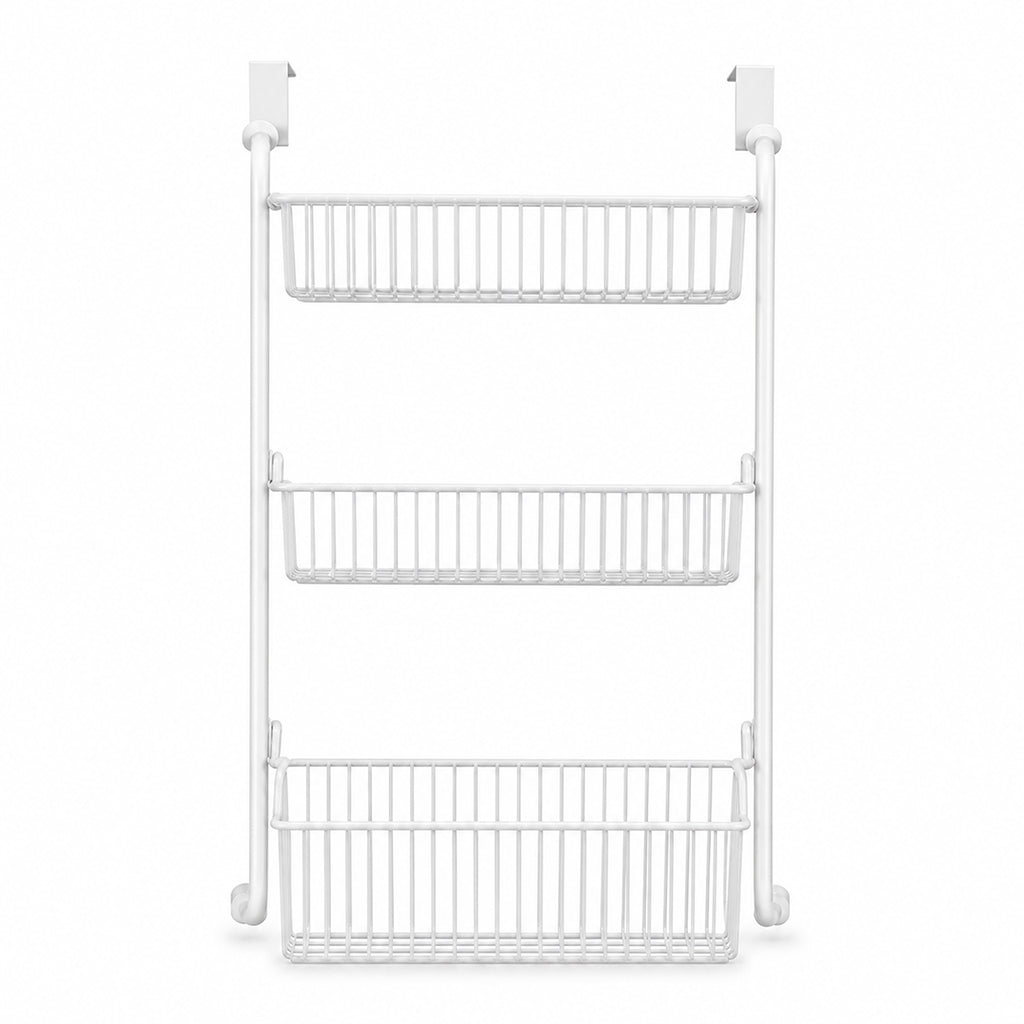 🚪 50% OFF! ✨ Over the Door Hanging Organizer – Drill-Free Installation, Multi-Tier Carbon Steel Baskets & Space-Saving Design – Practical Storage for Any Room 🧺