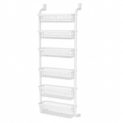 🚪 50% OFF! ✨ Over the Door Hanging Organizer – Drill-Free Installation, Multi-Tier Carbon Steel Baskets & Space-Saving Design – Practical Storage for Any Room 🧺