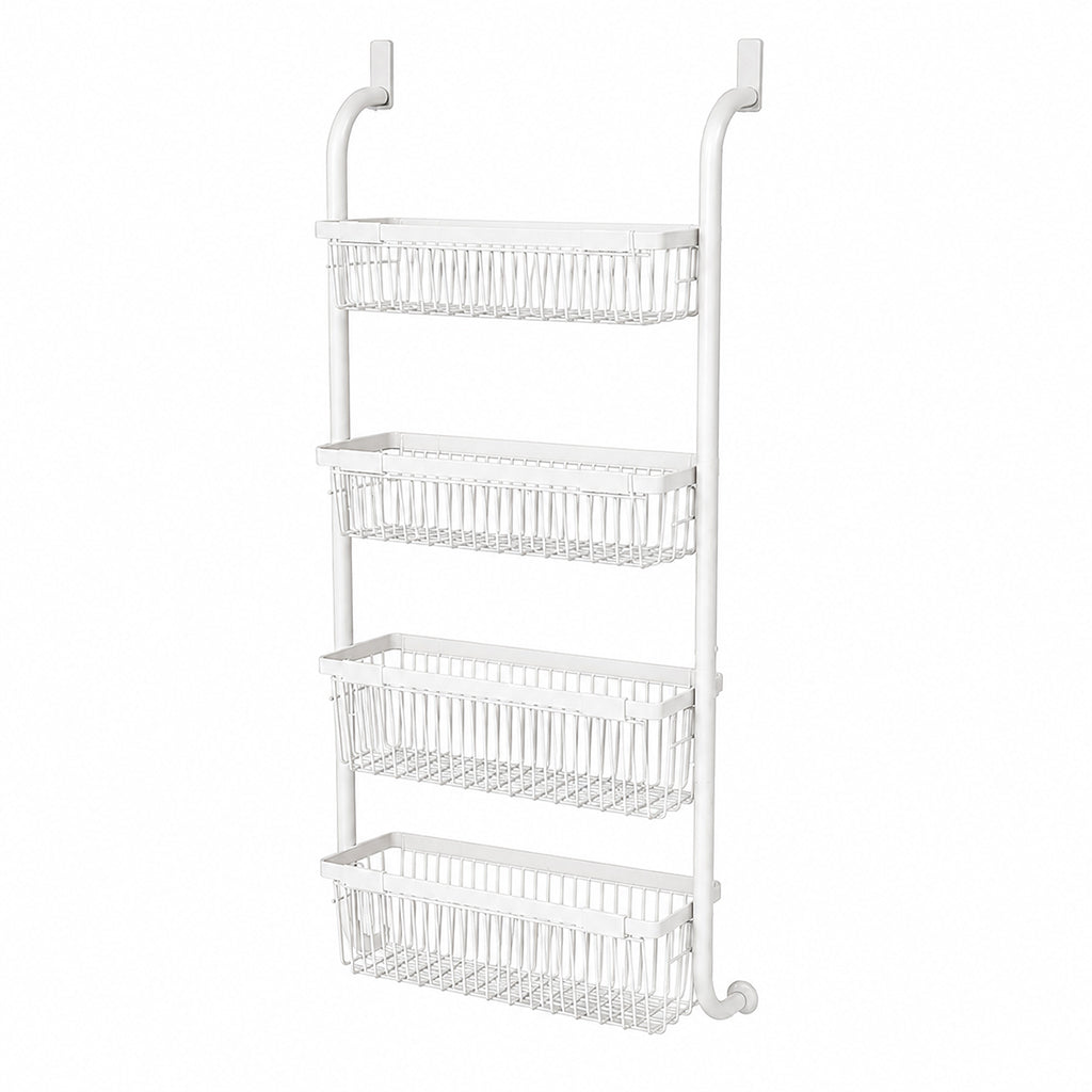🚪 50% OFF! ✨ Over the Door Hanging Organizer – Drill-Free Installation, Multi-Tier Carbon Steel Baskets & Space-Saving Design – Practical Storage for Any Room 🧺