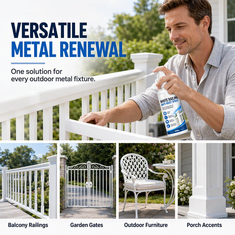 🛡️ White Railing Care Spray | Surface Refresh