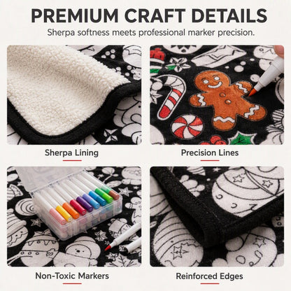 🎅Early Christmas Gift 60% OFF🎄🎨Family DIY Coloring Blanket for All Ages🎁Perfect Gift For Family & Friends