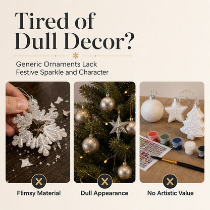 🎄50% OFF NOW! Christmas DIY Painting Hanging Ornaments Set‑5D Pearl Rhinestone DIY Christmas Tree Decorations, Festive Handmade Craft Kit for Holiday Home Decor