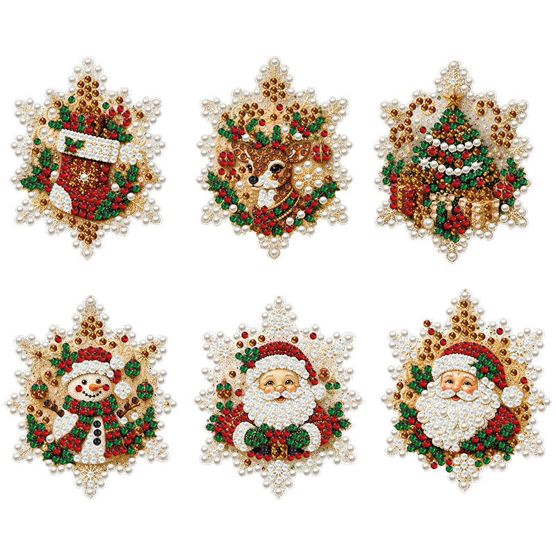 🎄50% OFF NOW! Christmas DIY Painting Hanging Ornaments Set‑5D Pearl Rhinestone DIY Christmas Tree Decorations, Festive Handmade Craft Kit for Holiday Home Decor