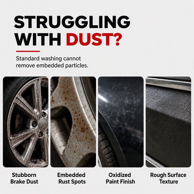 🚗50% OFF NOW! Fast-Acting Car Iron and Fallout Remover Spray‑pH Neutral Wheel & Paint Decontamination Spray, Dissolves Brake Dust, Rust Spots & Metal Particles